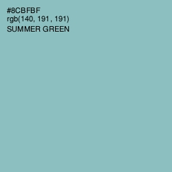 #8CBFBF - Summer Green Color Image